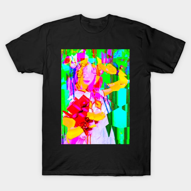 Anime Cosplay Girl Glitch Art 02 T-Shirt by GLITCH.HUB